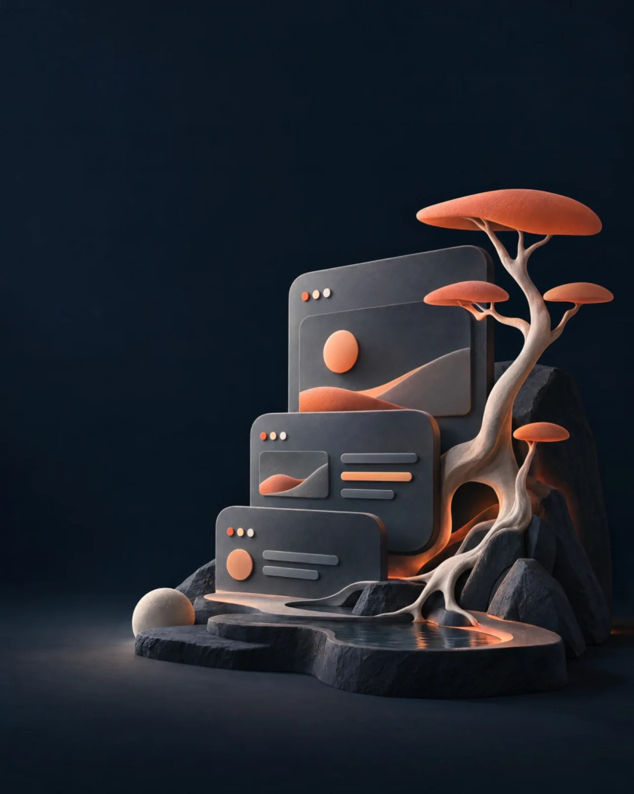 TreeDee digital landscape with website concepts