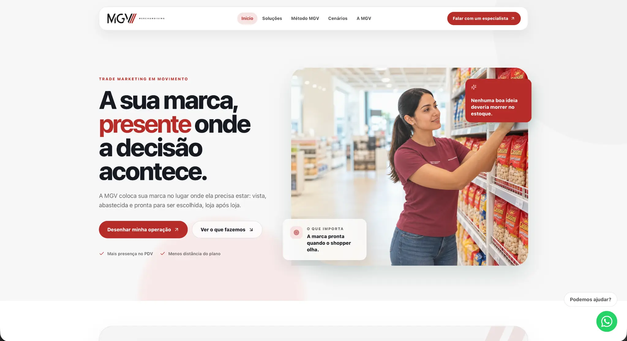 MGV Merchandising homepage shown in a three-dimensional MacBook mockup